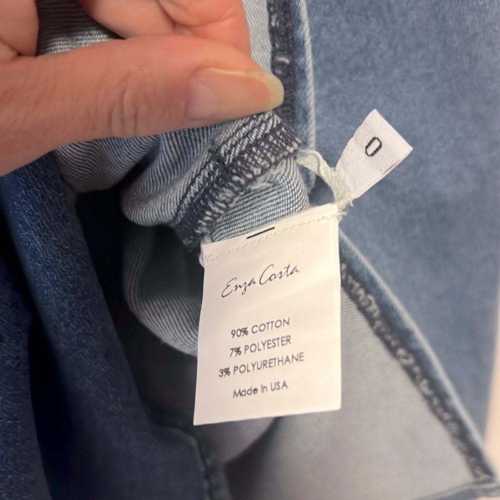 Enza Costa New without tags Denim oversized shirt in Midwash Size 0 = Size XS/S - Picture 13 of 13